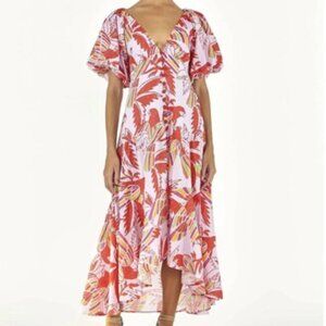 FARM RIO Lilac Color Birds Midi dress, Medium